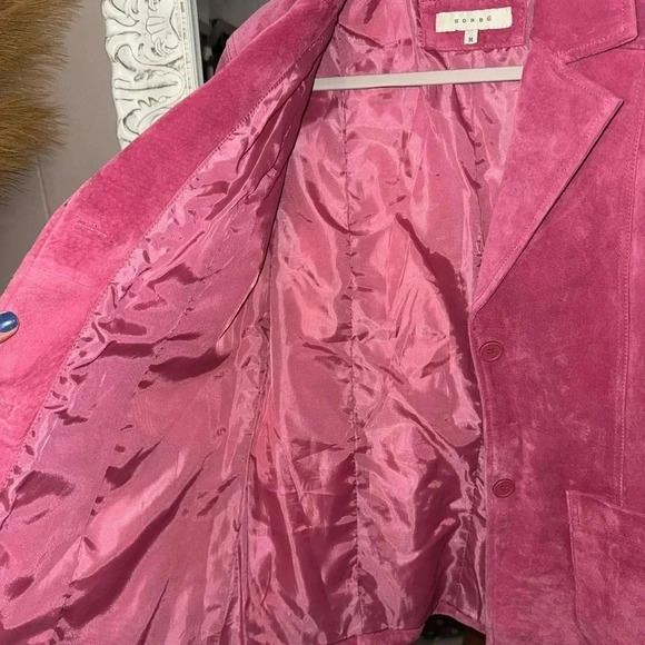 Sorbe • Pink Suede Jacket - Picture 6 of 12
